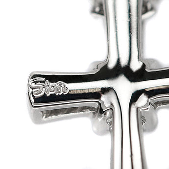 Star Jewelry Heart Shape Cut Diamond Necklace 0.12ct Pt950 Cross Crucifix Deformed Cut Fancy Cut Brand STAR JEWELRY | Diamond Cute Stylish [Used] [SH122453]