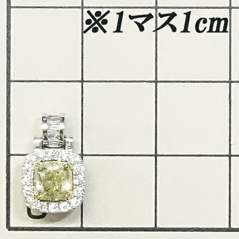 Yellow Diamond Pendant Top 1.01ct Pt950 K18YG Deformed Cut Fancy Cut Cushion Cut Taper Cut Graded GIA Certificate | 18K Diamond Stylish [Used] [SH122461]
