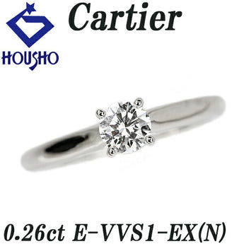 Cartier Diamond Solitaire Ring 0.26ct Pt950 Single Stone Solitaire 4-prong GIA Certificate Graded Brand Cartier | Diamond Elegant Simple Cute Stylish [Used] [SH122693]