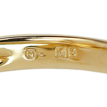 ミキモト 淡水パール リング 3.3-4.4mm K18YG リボン ブランド MIKIMOTO | 18金 淡水真珠 白真珠 デイリーユース シンプル かわいい おしゃれ【中古】【SH122710】