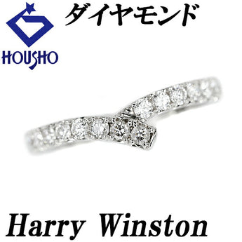 ハリーウィンストン ダイヤモンド リボン バンド リング Pt950 フルエタニティ ブランド Harry Winston | ダイアモンド プラチナ デイリーユース シンプル かわいい おしゃれ 豪華 華やか【中古】【SH122721】
