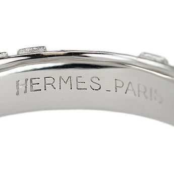 エルメス フィデリテ リング K18WG #60 メンズ ユニセックス 梨地 マット ツヤ消し ブランド HERMES | 18金 デイリーユース かわいい おしゃれ【中古】【SH122724】