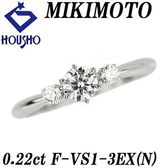 MIKIMOTO Diamond Ring 0.22ct Pt950 Graded GIA Certificate Brand MIKIMOTO | Diamond Platinum Daily Use Simple Cute Stylish Casual [Used] [SH122728]