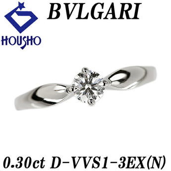 Bvlgari Diamond Dedicata a Venezia Ring 0.30ct Pt950 Graded GIA Certificate Single Stone 4-Prong Brand BVLGARI | Diamond Elegant Cute Stylish [Used] [SH122730]
