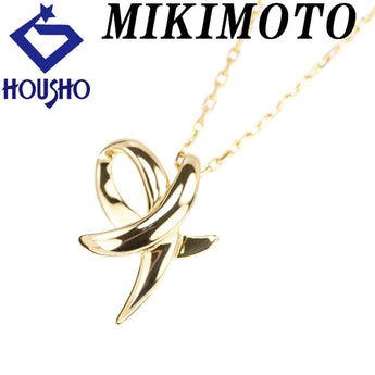 ミキモト ネックレス K18YG 地金のみ 石なし ブランド MIKIMOTO | 18金 デイリーユース シンプル かわいい おしゃれ【中古】【SH122757】