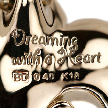 カシケイ ブラウンダイヤモンド ネックレス 0.40ct K18BG ハート 梨地 マット ツヤ消し ブランド Kashikey | 18金 ブラウンダイアモンド かわいい おしゃれ【中古】【SH122758】