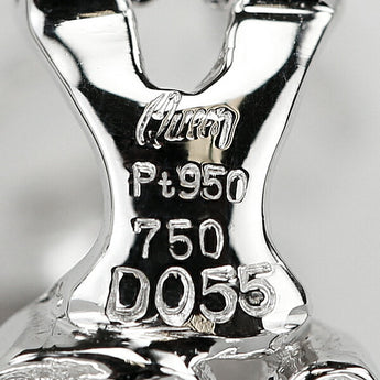 クイーン ダイヤモンド イヤリング 0.55ct Pt950 透かし ブランド Queen | ダイアモンド 上品 エレガント かわいい おしゃれ【中古】【SH122778】