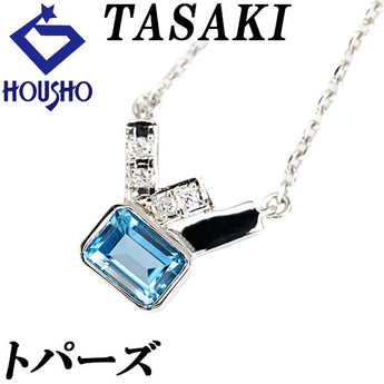 TASAKI Tasaki Pearl Topaz Necklace Diamond K14WG Brand TASAKI | 14K Diamond Elegant Cute Stylish [Used] [SH122780]