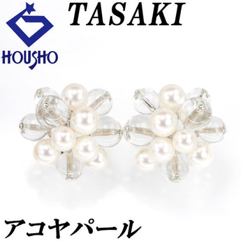 TASAKI Akoya Pearl Earrings 5.9-6.9mm Quartz K18WG Brand TASAKI | 18K Akoya Pearl White Pearl Japanese Pearl Elegant Cute Stylish [Used] [SH122791]