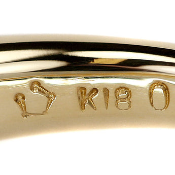 星の砂 ダイヤモンド リング 0.12ct K18YG リボン 梨地 マット ツヤ消し ブランド HOSHI no SUNA | 18金 ダイアモンド デイリーユース かわいい おしゃれ【中古】【SH122810】