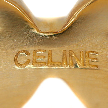 セリーヌ リング K18YG 太め 幅広 透かし 地金のみ 石なし ブランド CELINE | 18金 デイリーユース ゴージャス かわいい おしゃれ【中古】【SH122815】