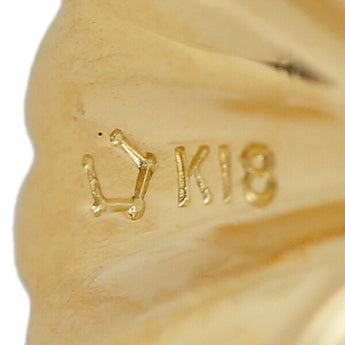 星の砂 ダイヤモンド ピアス 0.12ct K18YG リボン 梨地 マット ツヤ消し ブランド HOSHI no SUNA | 18金 ダイアモンド エレガント かわいい おしゃれ【中古】【SH122841】