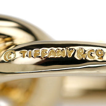 Tiffany Double Loop Necklace K18 Yellow Gold TIFFANY&amp;Co. Elsa Peretti Circle Metal Only No Stones [Used] [123011]