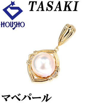 タサキ マベパール ペンダントトップ ダイヤモンド K18イエローゴールド TASAKI【中古】【123054】