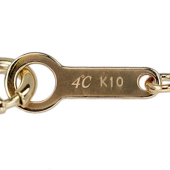 4℃ ダイヤモンド ネックレス K10YG 星 スター カーブ 華奢 ブランド ヨンドシー | 10金 ダイアモンド デイリーユース シンプル かわいい おしゃれ【中古】【SH123356】