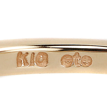 エテ ブラウンダイヤモンド ピンキー リング 0.03ct K10YG ミル打ち ミルグレイン 細め 華奢 ブランド ete | 10金 ブラウンダイアモンド デイリーユース シンプル かわいい おしゃれ【中古】【SH123360】