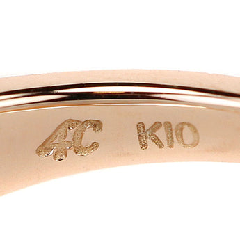 4℃ ダイヤモンド リング K10PG クロス 透かし 華奢 ブランド ヨンドシー | 10金 ダイアモンド デイリーユース シンプル かわいい おしゃれ【中古】【SH123369】