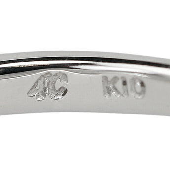 4℃ ダイヤモンド リング K10WG 透かし 華奢 細め ブランド ヨンドシー | 10金 ダイアモンド デイリーユース シンプル かわいい おしゃれ【中古】【SH123370】