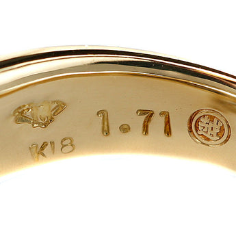 三越 銀座ミワ エメラルド リング  ダイヤモンド K18イエローゴールド MITSUKOSHI【中古】【123564】