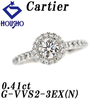 Cartier Diamond Destine Ring Diamond Pt950 CARTIER Graded GIA Certificate [Used] [123575]