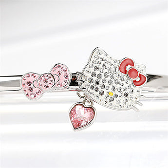 スワロフスキー バングル ハローキティ Hello Kitty サンリオ リボン ハート 花 フラワー 【中古】【123602】