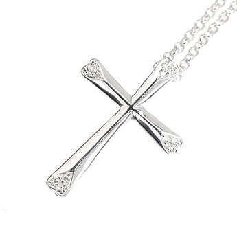 Emedana Mari Henmi Diamond Necklace K18 White Gold Cross Heart Multi-way [Used] [123607]