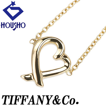 Tiffany Loving Heart Necklace K18 Yellow Gold TIFFANY&amp;Co. Heart Base Metal Only No Stones Paloma Picasso [Used] [123617]
