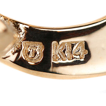 タサキ ダイヤモンド ブローチ K14ピンクゴールド TASAKI イチョウ 葉 リーフ 植物 ボタニカル 一粒石【中古】【123620】