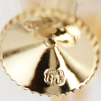 ミキモト アコヤ真珠 イヤリング K18イエローゴールド MIKIMOTO リボン 一粒パール【中古】【123642】