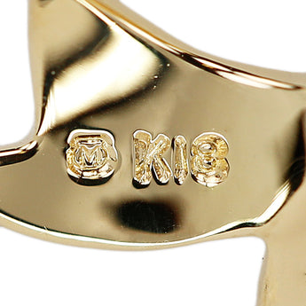 ミキモト アコヤ真珠 ブローチ ダイヤモンド K18イエローゴールド MIKIMOTO リボン【中古】【123661】