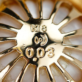 タサキ 田崎真珠 マベパール ペンダントトップ ダイヤモンド K18イエローゴールド TASAKI【中古】【123751】