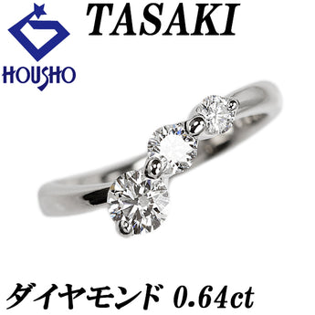 TASAKI Tasaki Pearl Diamond Ring Pt900 TASAKI Graded Trilogy [Used] [123776]