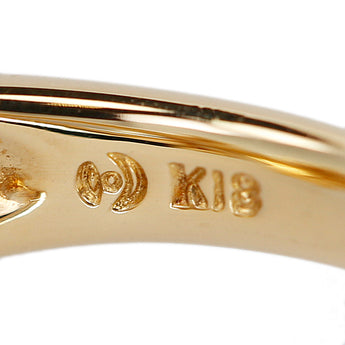 タサキ 田崎真珠 アコヤ真珠 リング ダイヤモンド K18イエローゴールド TASAKI リボン 透かし【中古】【123783】