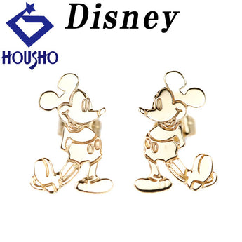 ディズニー ピアス K14イエローゴールド Disney ミッキーマウス Mickey Mouse キャラクター 地金のみ 石なし【中古】【123787】
