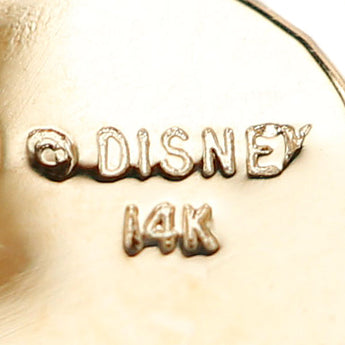 ディズニー ピアス K14イエローゴールド Disney ミッキーマウス Mickey Mouse キャラクター 地金のみ 石なし【中古】【123787】