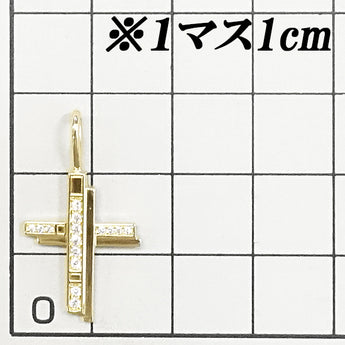 ハリーウィンストン ダイヤモンド ペンダントトップ K18イエローゴールド HARRY WINSTON クロス 十字架【中古】【123795】