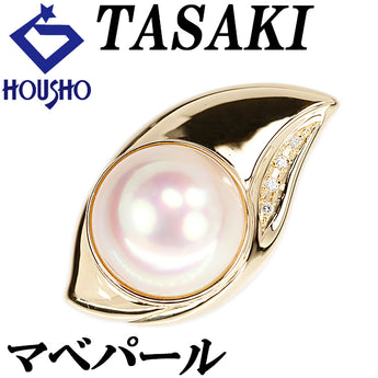 タサキ 田崎真珠 マベパール ペンダントトップ ダイヤモンド K18イエローゴールド TASAKI【中古】【123796】