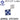JEWEL STUDIO Blue Sapphire Pendant Top Blue Sapphire Diamond K18 White Gold JEWEL STUDIO Square Diamond Shape [Used] [123798]