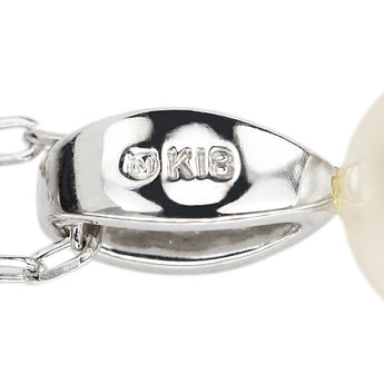 MIKIMOTO Akoya pearl necklace, diamond, K18 white gold [Used] [123806]