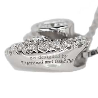ダミアーニ ブラッドピット ダイヤモンド プロミス ネックレス K18ホワイトゴールド Damiani 螺旋 スパイラル【中古】【123809】