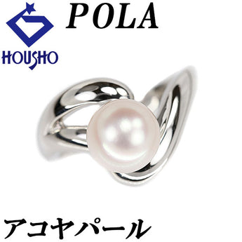 POLA Akoya Pearl Ring Pt900 POLA Single Pearl [Used] [123858]