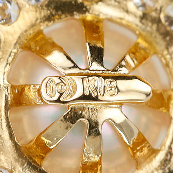 TASAKI Akoya Pearl Necklace Diamond K18 Yellow Gold [Used] [123866]