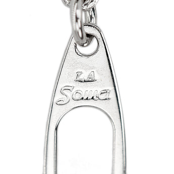 Lasoma White South Sea Pearl Necklace K18 White Gold Long Station [Used] [123867]