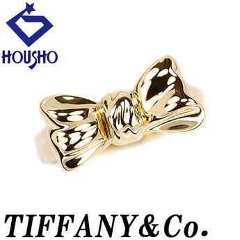 ティファニー リング K18イエローゴールド TIFFANY&Co. リボン 地金のみ 石なし【中古】【124068】