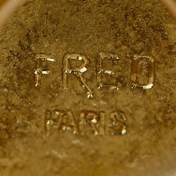 フレッド ダイヤモンド リング K18イエローゴールド FRED ハート 幅広 太め【中古】【124082】