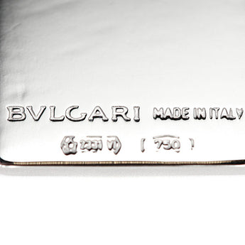 Bvlgari Necklace K18 White Gold BVLGARI Ingot Logo Metal Only No Stones Unisex Men's [Used] [124088]