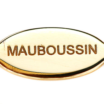 モーブッサン シェル ネックレス ダイヤモンド K18イエローゴールド MAUBOUSSIN クローバー 花 フラワー 植物 ボタニカル【中古】【124094】