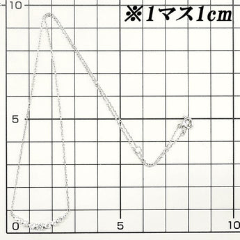 Diamond necklace Pt900 Pt850 curve gradation [Used] [124287]