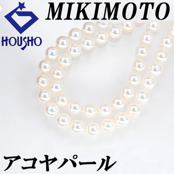 ミキモト アコヤ真珠 ネックレス SV MIKIMOTO 連 2way ロング【中古】【124299】