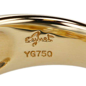 Jeunet Diamond Ring Sapphire K18 Yellow Gold [Used] [124303]